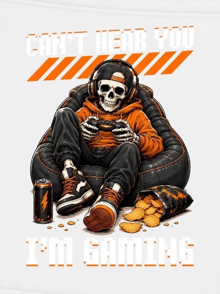 Skeleton Gamer Gaming Halloween