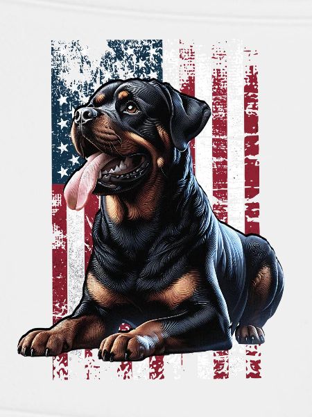 Rottweiler US Flagge