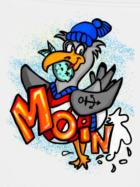Moin Möwe Nordsee Cartoon