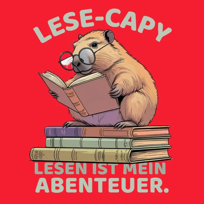 Lese - Capybara: Der Bücherwurm