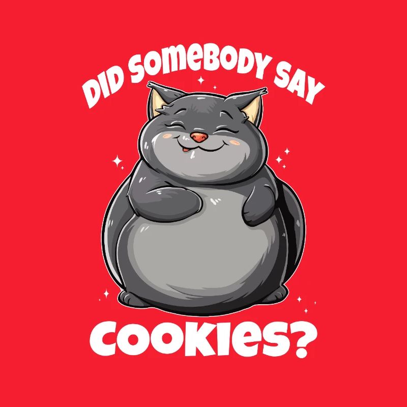 Gros chat avec des biscuits drôles