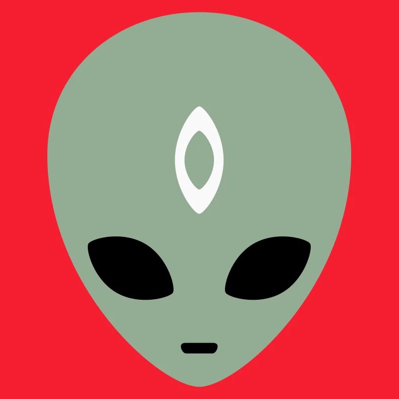 Alien Head Third Eye (drei Farben)