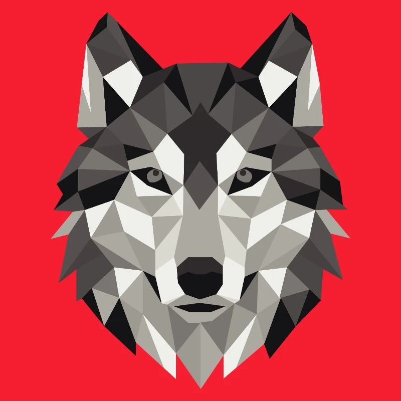 Wolf Head Lowpoly Geometry