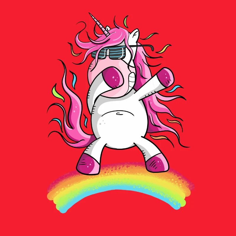 Dabbendes Einhorn Auf Regenbogen I Dab Dance