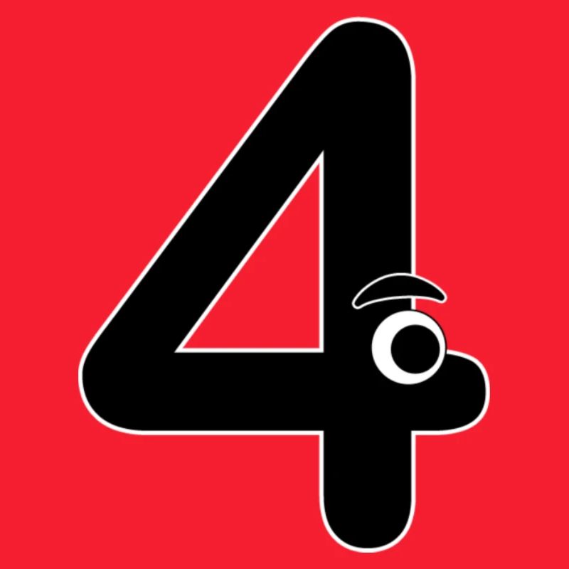 Number Four 4 Kids Birthday Learn Math