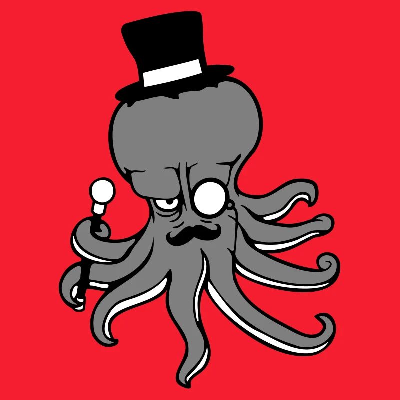 Kraken Mr. Sir Top Hat Monocle Glasses Empire