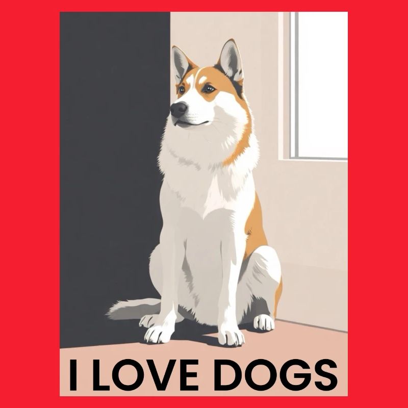 Joli chien avec une devise d'amour canin