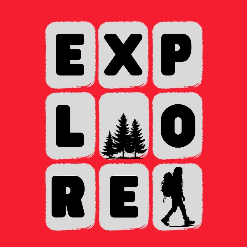 Conception de silhouette de randonnée aventureuse