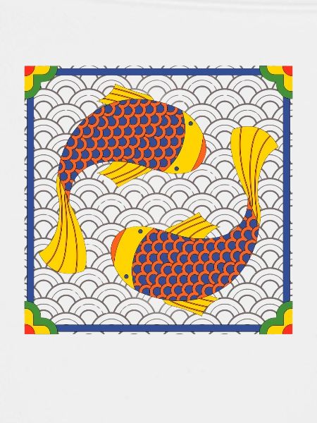 Koreanisches Koi Fisch Muster