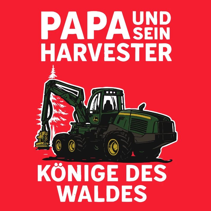 Papa et sa moissonneuse, rois de la forêt