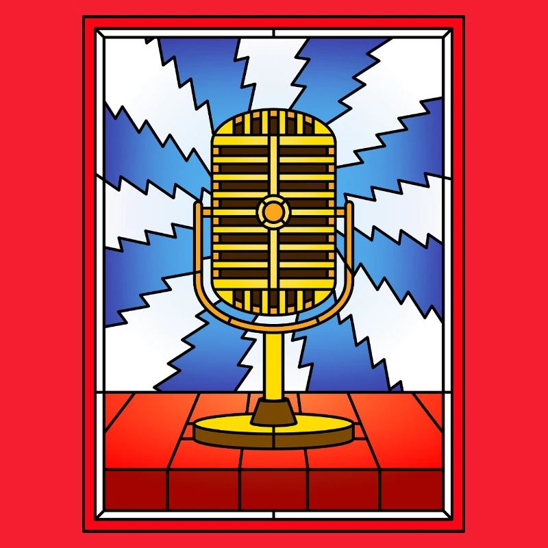 Conception rétro de vitrail micro