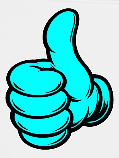OK Comic Daumenhoch Handsymbol 