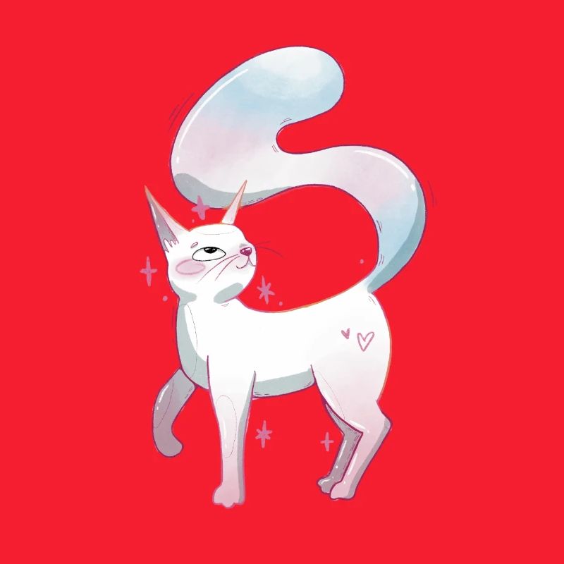 Fierté trans de chat mignon