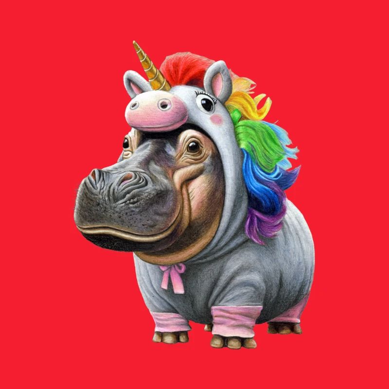 Nilpferd Einhorn