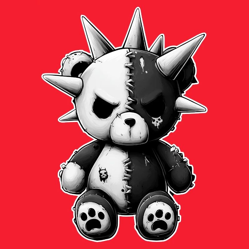 Punk peluche Broken Skull