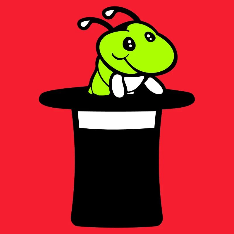 Caterpillar Top Hat Magician Wizard Magic Trick Cute