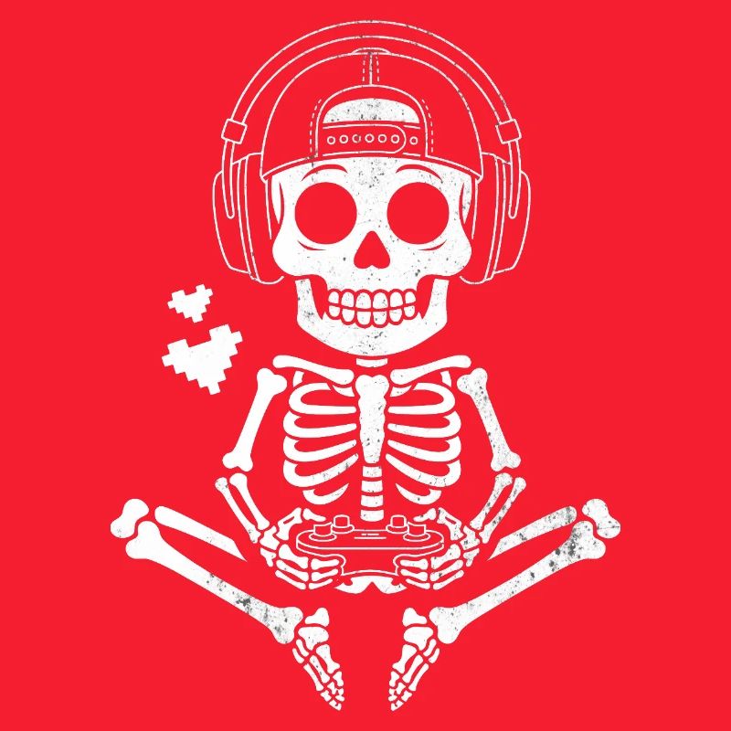 Skull DJ mit Kopfhörer Design