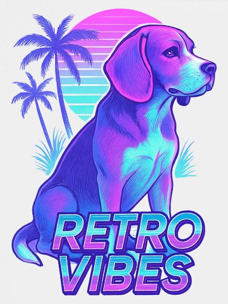 Retro Beagle Hund Vibes