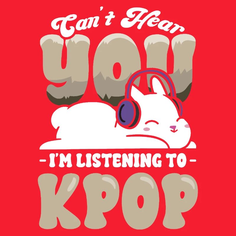 Kpop Hase mit Kopfhörern