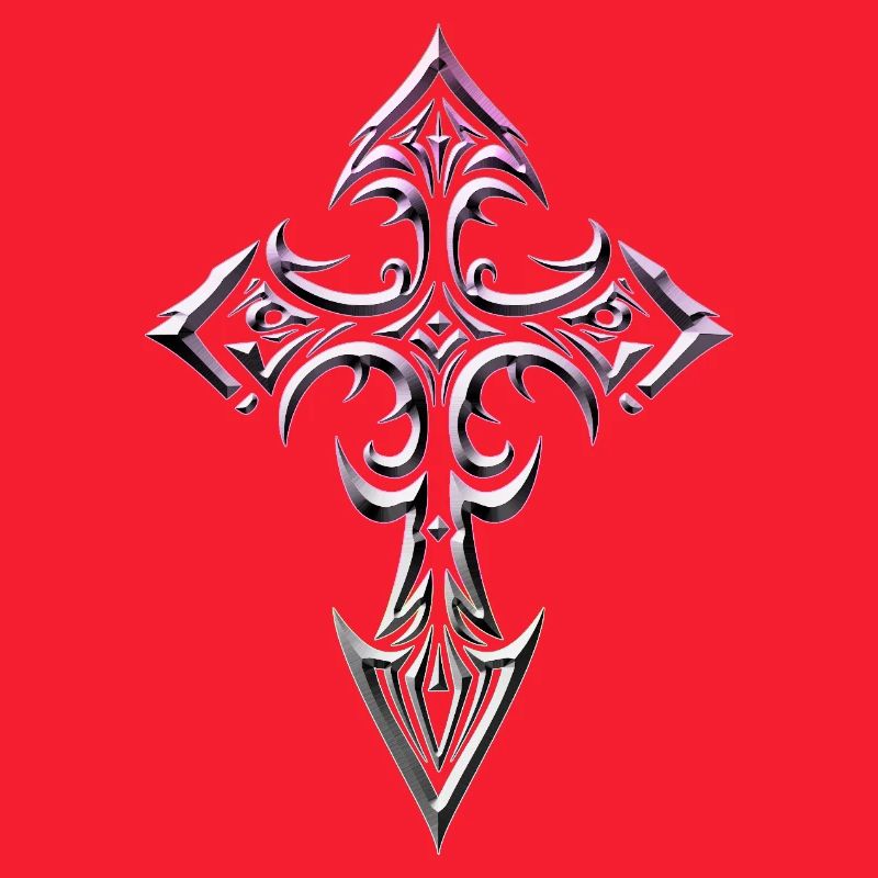 Gradient Gothic Cross Glyph