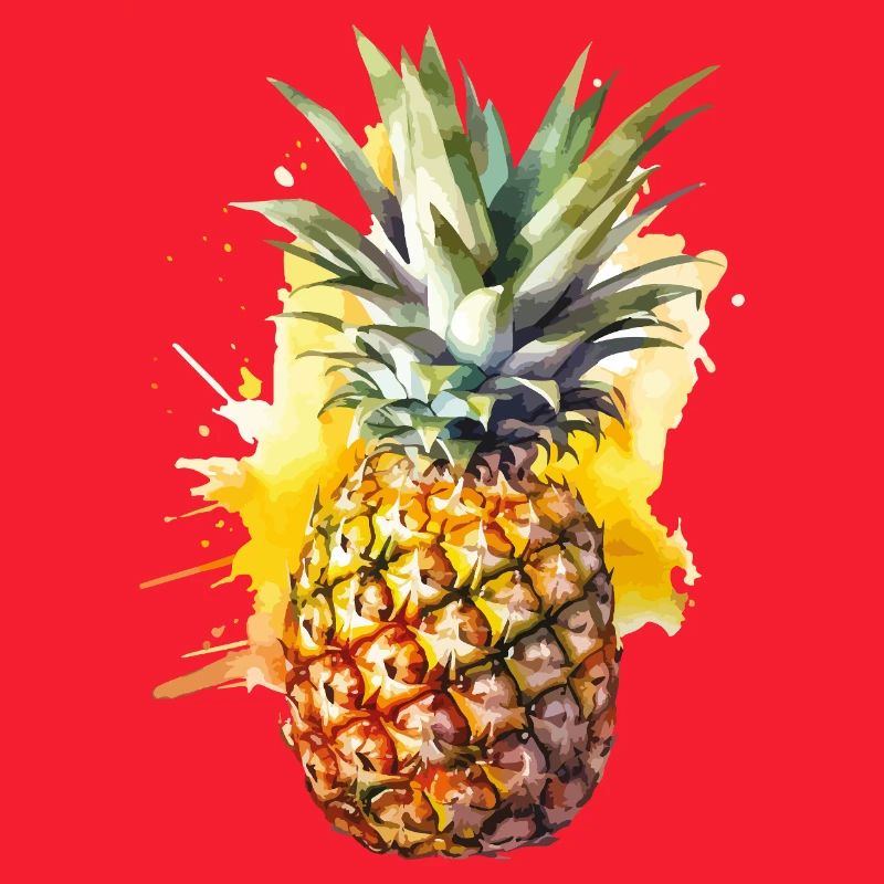 Éclaboussure d’aquarelle à l’ananas