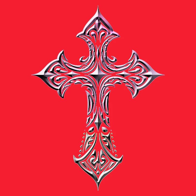 Irisierendes Filigrankreuz