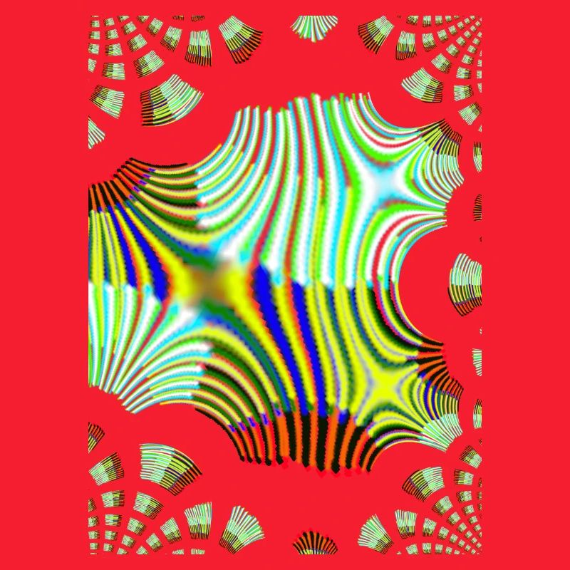 Psychedelic Neon Waves Pattern