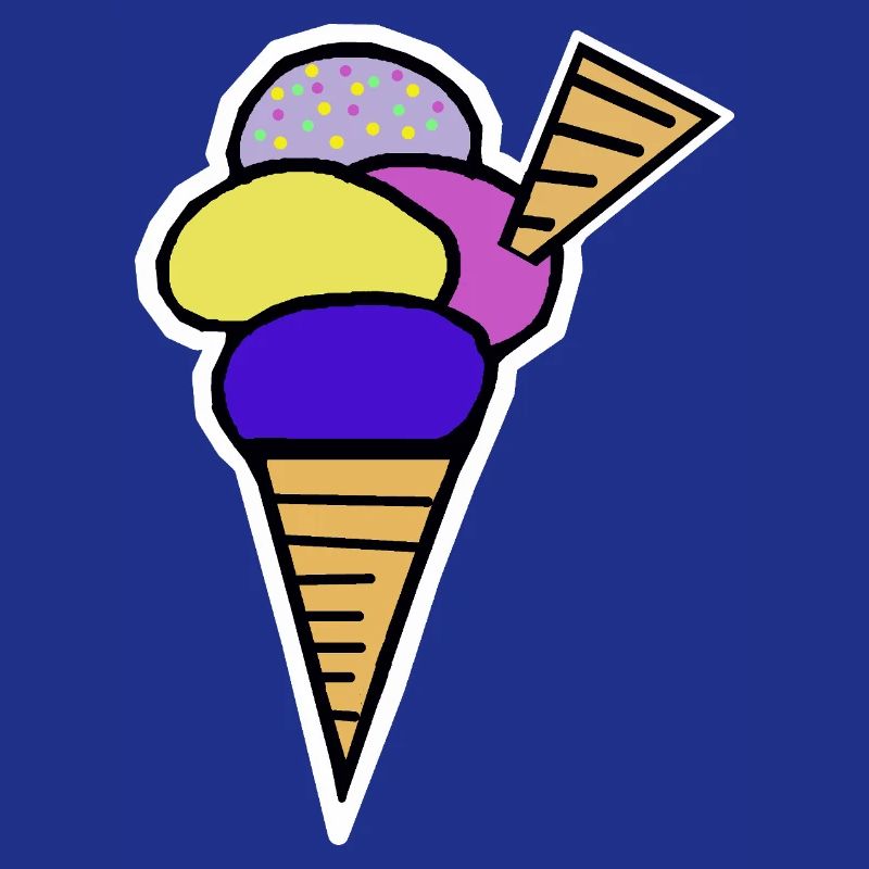 Cornet de glace Glace Glace Kids Rétro