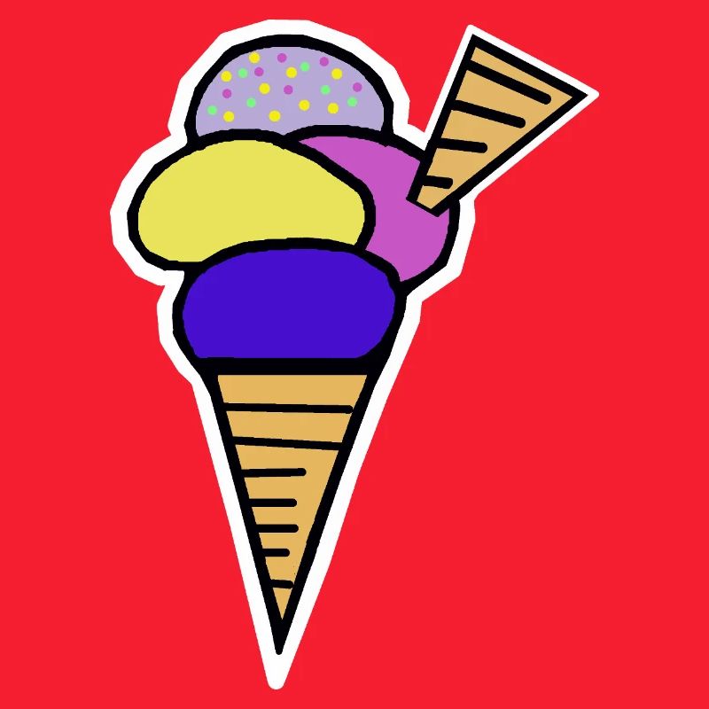 Cornet de glace Glace Glace Kids Rétro
