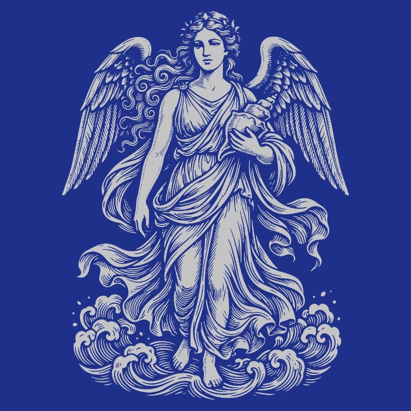 Celestial Angel in Clouded Tapestry