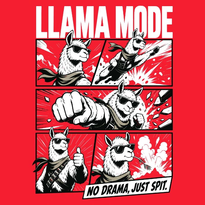 No Drama Llama Comic Vibes