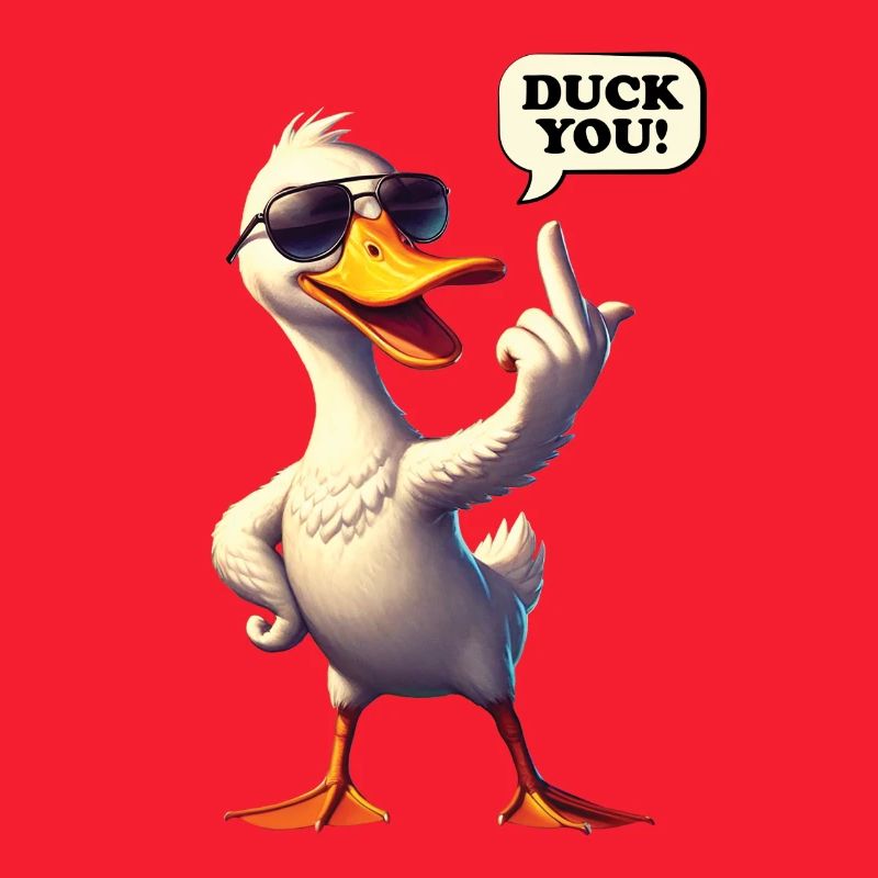 Funny Comic "DuckYou" Duck