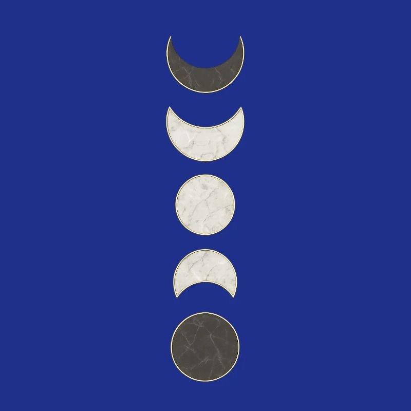 Moon Phases Marble Pattern