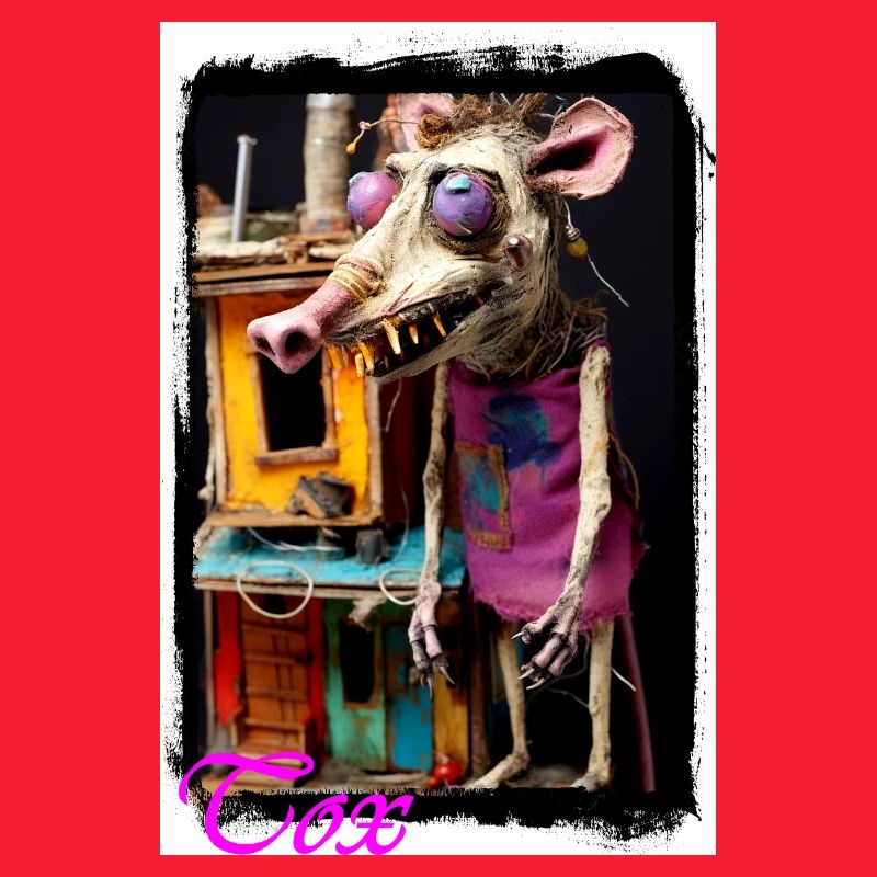 Poupée mascotte imaginative avec une robe colorée