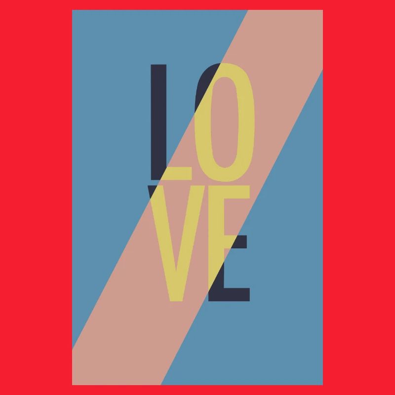 Moderne Love-Botschaft mit Abstraktem Design