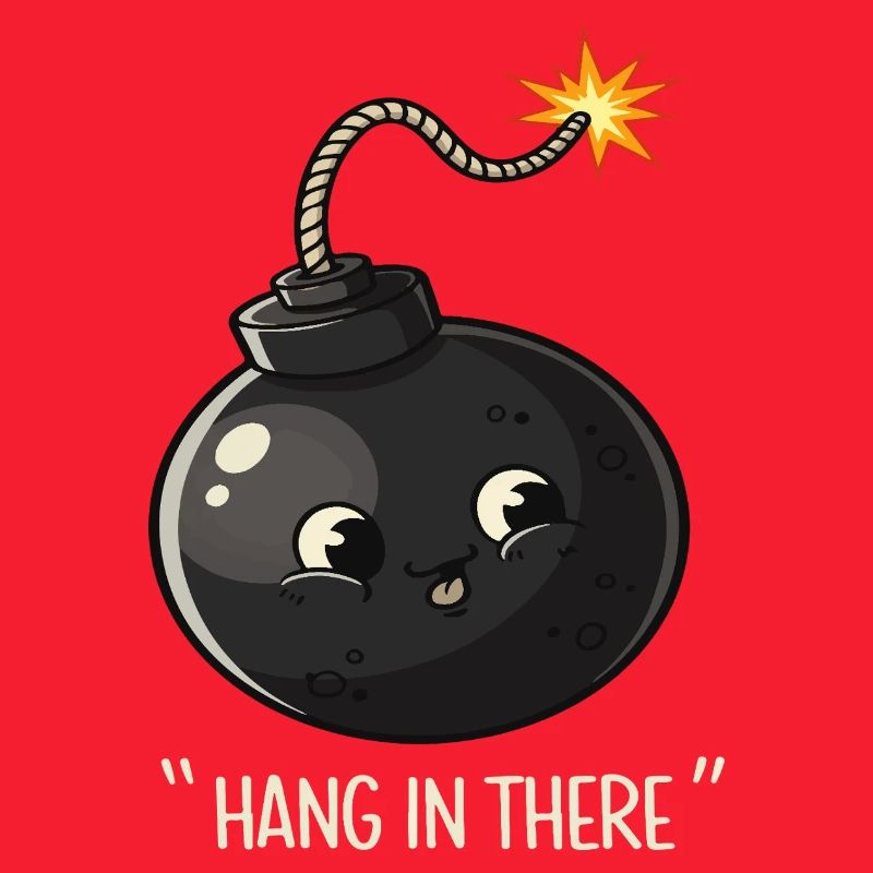 Kawaii Explodierende Bombe Comic Design