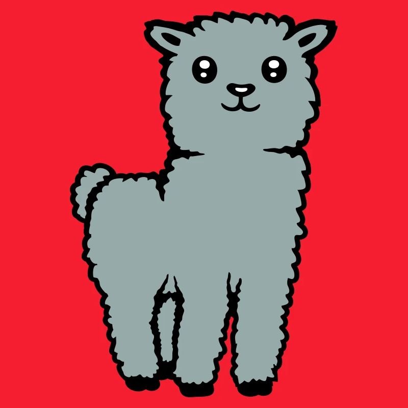Cute Alpaca Llama Animal Soft Fluffy Comic