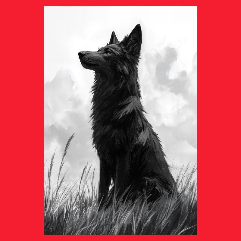 Illustration eines Wolfes