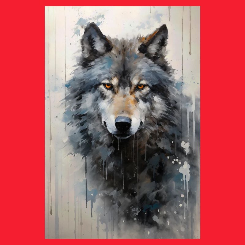 Illustration eines Wolfes