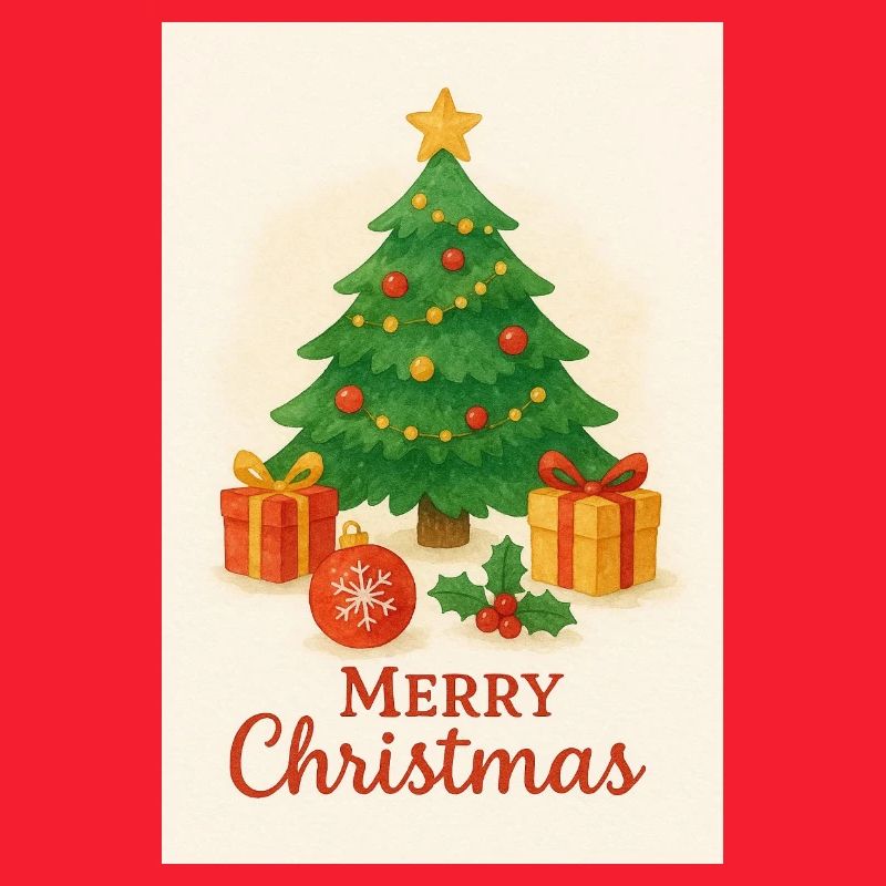 Weihnachtsbaum mit Geschenken