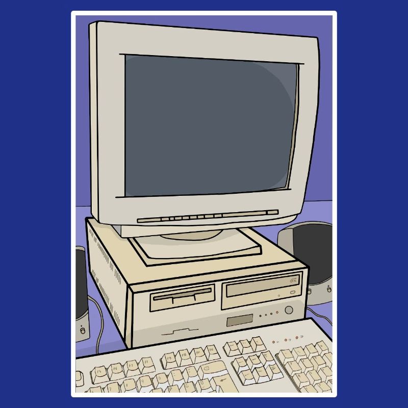 Retro Computer Desktop Setup