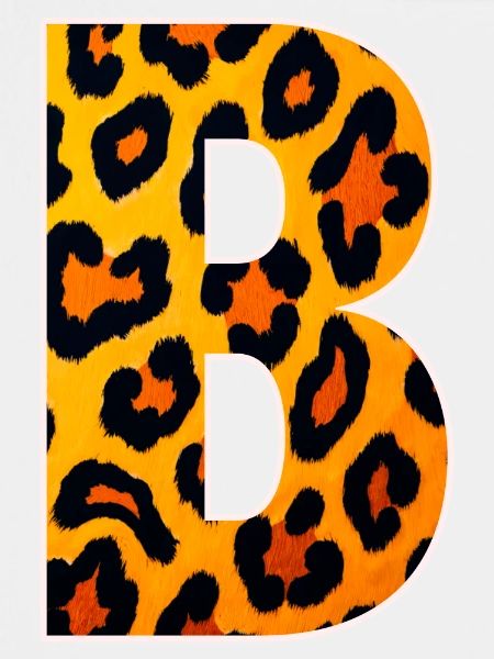 LeopardB Monogramm im Leopardenlook