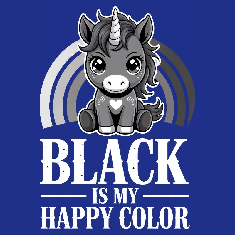 Licorne Glow : Le noir est ma couleur joyeuse