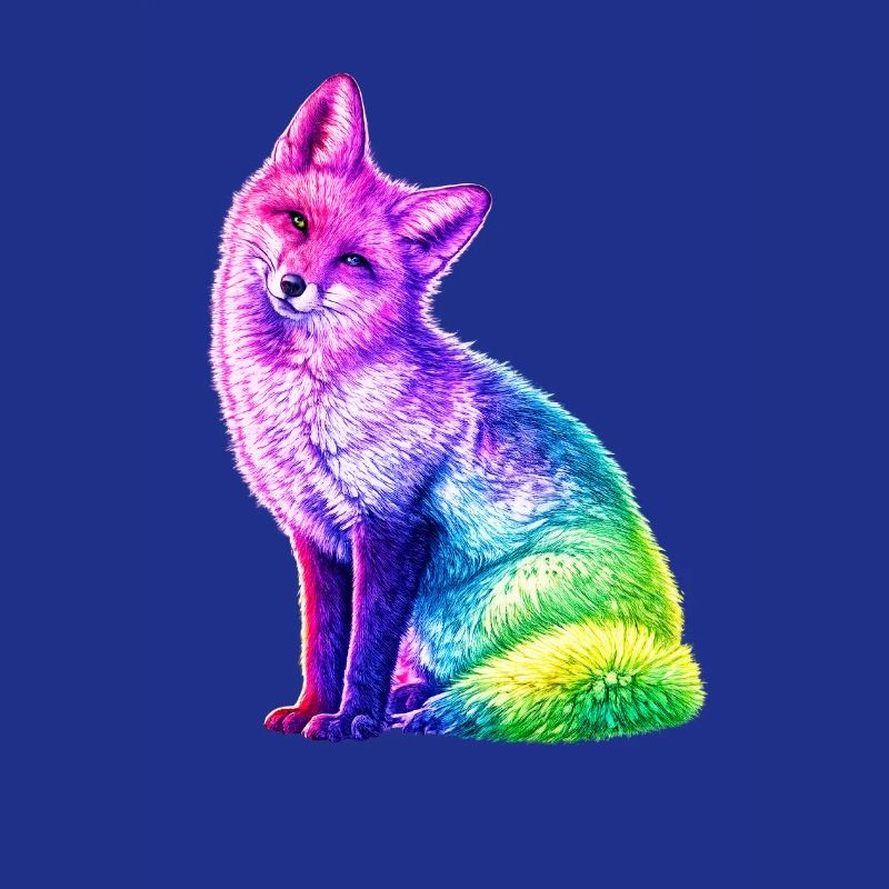 Regenbogenfuchs Farbkunst