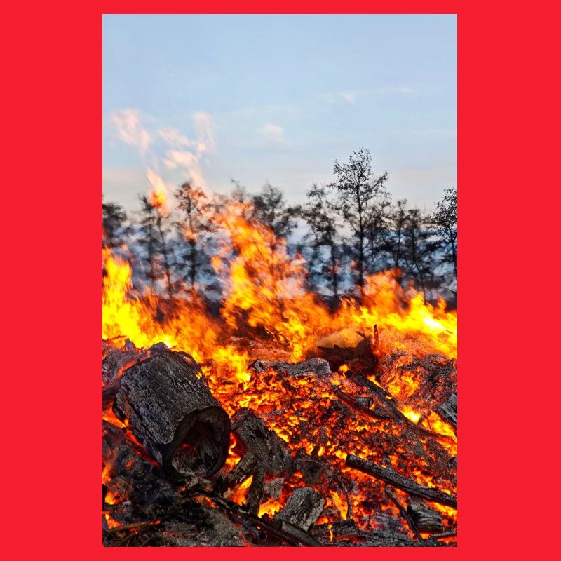 Flame Inferno Easter Fire Motif Poster