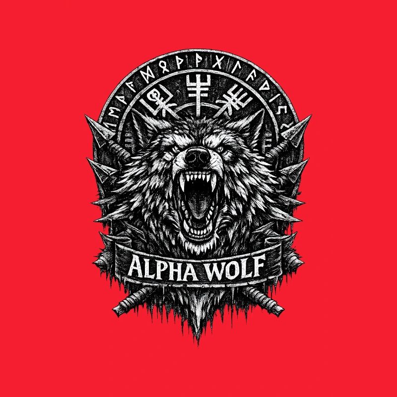 Alpha Wolf Runenwappen