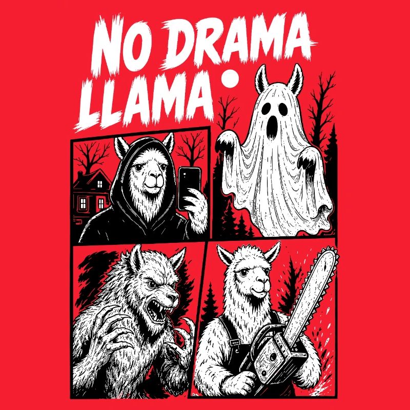 Sans drame Llama Horror Comic