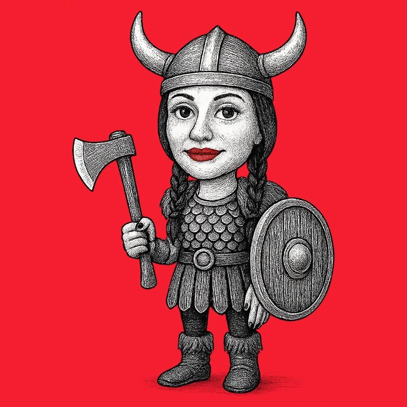 Wikinger-Rotlippen-Krieger