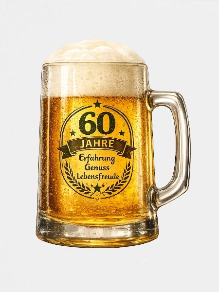 60 Jahre Genuss Bierglas