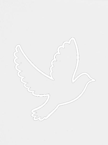 Weiße Taube-Umriss-Emblem